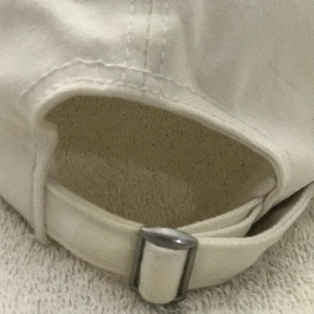 Women's Plain White Adjustable Buckle Strapped Ball Cap